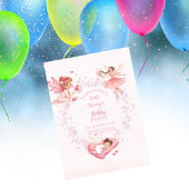 Whimsical Floral Fairy Kids Birthday Kaart