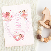 Whimsical Floral Fairy Kids Birthday Kaart