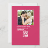 Whimsical Floral Fiesta trouwfoto en QR-code Kaart (Achterkant)