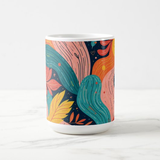 Whimsical Floral Flow Mug Koffiemok (Center)