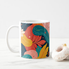 Whimsical Floral Flow Mug Koffiemok