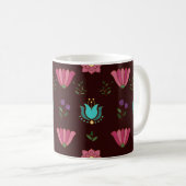 Whimsical Floral Folk Art Coffee Mok (Voorkant rechts)