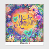 Whimsical Floral Fun  Avontuur Sticker (Vel)