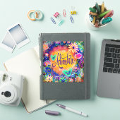 Whimsical Floral Fun  Avontuur Sticker (iPad Cover)