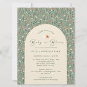 Whimsical Floral Garden Baby in Bloom Shower Kaart (Voorkant)