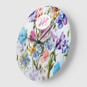 WHIMSICAL FLORAL GARDEN GROTE KLOK (Hoek)