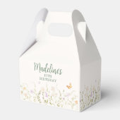 Whimsical Floral Garden Party Verjaardag Bedankdoosjes (Achterkant)