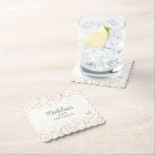 Whimsical Floral Garden Party Verjaardag Kartonnen Onderzetters (Insitu)