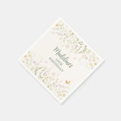 Whimsical Floral Garden Party Verjaardag Servet (Hoek)