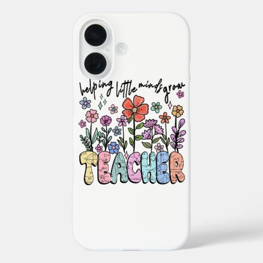 Whimsical Floral Garden Teacher Case-Mate iPhone Case (Achterkant)
