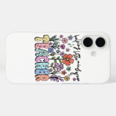 Whimsical Floral Garden Teacher Case-Mate iPhone Case (Achterkant (horizontaal))