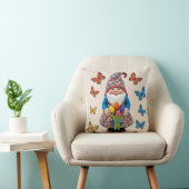 Whimsical Floral Gnome Landschap: Moederdag Kussen (Stoel)