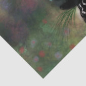 Whimsical Floral Goat Boerderij Peach Decoupage Tissuepapier (Detail)