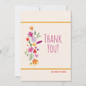 Whimsical Floral Hartelijk dank Kaart (Voorkant)