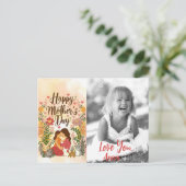 *~* Whimsical Floral Heart Moederdag AP72 Foto Feestdagenkaart (Staand voorkant)