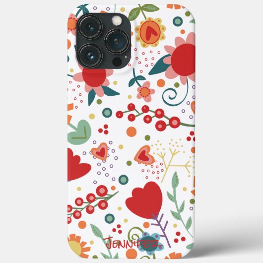 Whimsical Floral Inspirivity Custom Flower Hoesje (Achterkant)
