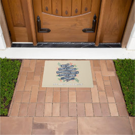 Whimsical Floral kerstbanner Holiday Deurmat