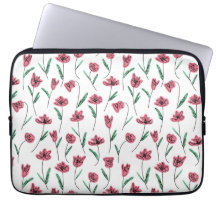 Whimsical Floral Laptop Hoesje - Krabbelige bloeme