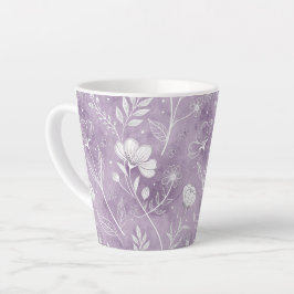Whimsical Floral Latte Mug Latte Mok