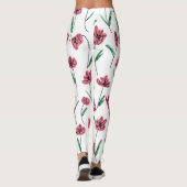 Whimsical Floral Leggings - Scribbly Flowers Pants (Achterkant)