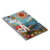 Whimsical Floral Light House Notitieboek (Rechterzijde)