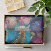 Whimsical Floral Luiaard in Tutu Decoupage Tissuepapier (Geschenk)