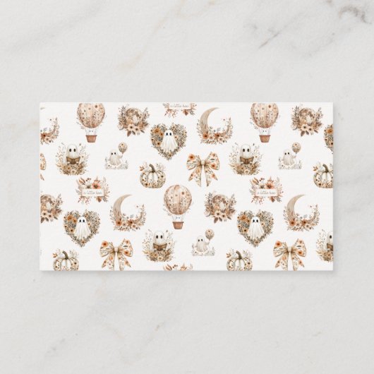 Whimsical Floral Luier Raffle Enclosure Kaart (Achterkant)