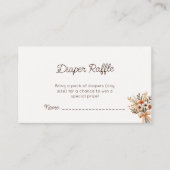 Whimsical Floral Luier Raffle Enclosure Kaart (Voorkant)