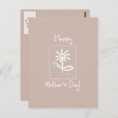 Whimsical Floral Moederdag Greeting Briefkaart (Voorkant / Achterkant)