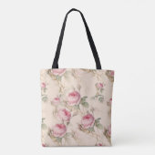Whimsical Floral Monogrammed Tote Bag (Achterkant)