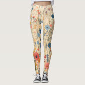 Whimsical Floral Pattern Leggings (Voorkant)