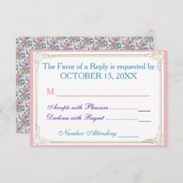 WHIMSICAL FLORAL PATTERN RSVP