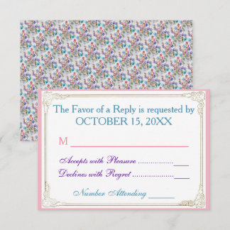 WHIMSICAL FLORAL PATTERN RSVP