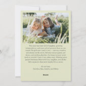 Whimsical Floral Pink Green Modern Christmas Photo Feestdagenkaart (Achterkant)