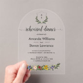 Whimsical  Floral repetitie dinerboog Acryl Uitnodigingen (Insitu (Draagbaar))