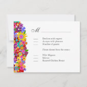 Whimsical Floral Reply Cards RSVP Kaartje (Achterkant)