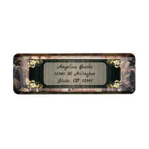 Whimsical Floral retour adreslabel Etiket