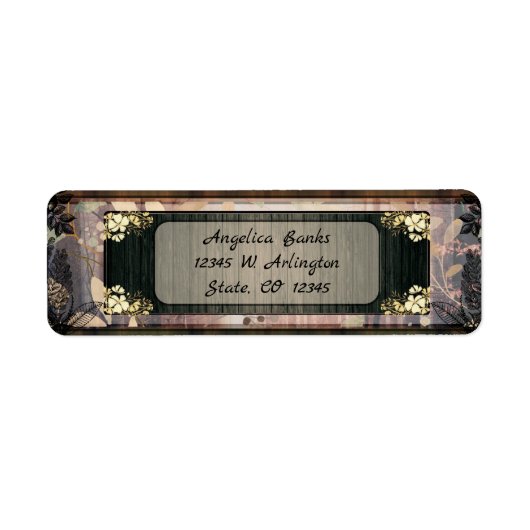 Whimsical Floral retour adreslabel Etiket (Voorkant)
