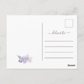 Whimsical Floral Romantische Bruiloft Save the Dat Briefkaart (Achterkant)