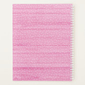 Whimsical Floral Rozen & Rustic Pink Wood Girly Planner (Achterkant)