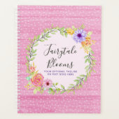 Whimsical Floral Rozen & Rustic Pink Wood Girly Planner (Voorkant)