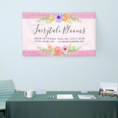 Whimsical Floral Rozen Rustiek Roze Girly Simpel Spandoek (Beurs)