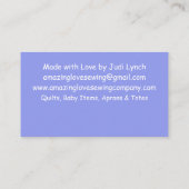 Whimsical Floral Sewing Machine2a Visitekaartje (Achterkant)