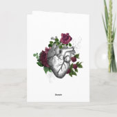 Whimsical Floral Skeleton Gothic Wedding Bedankkaart (Achterkant)