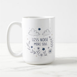 Whimsical Floral Soul Quote Line Art Koffiemok