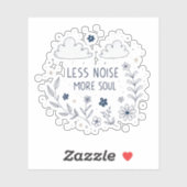 Whimsical Floral Soul Quote Line Art Sticker (Vel)