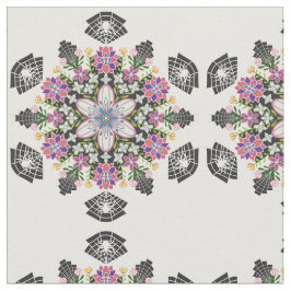 Whimsical floral Spinnen mandala stof