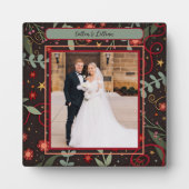 Whimsical Floral Stars Foto Gepersonaliseerd Namen Fotoplaat (Voorkant)