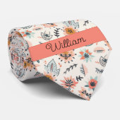 Whimsical Floral Stropdas (Opgerold)