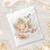 Whimsical Floral Sweet Dreams Slapen Fairy Meisje Bedankzakje (Geknipt)